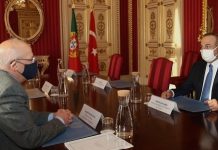 Visit of Foreign Minister Mevlüt Çavuşoğlu to Portugal, 7 January 2021 Mevlüt Çavuşoğlu