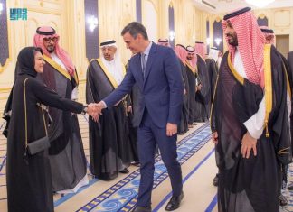 Crown prince receives Spanish prime minister in Jeddah