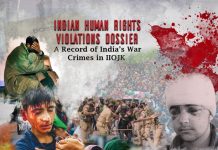 Posters highlight human rights violations by Indian troops in IIOJK